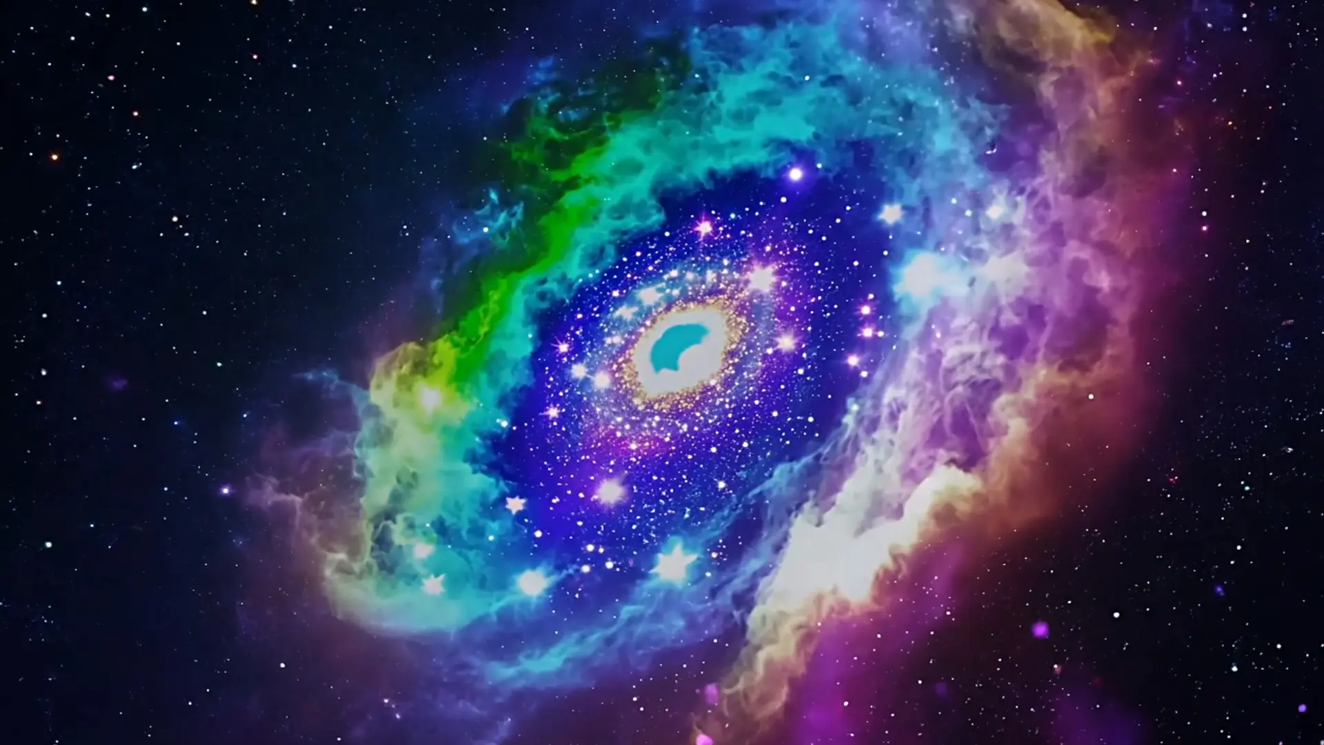 Dynamic Galactic Vortex Background for Space Exploration Videos